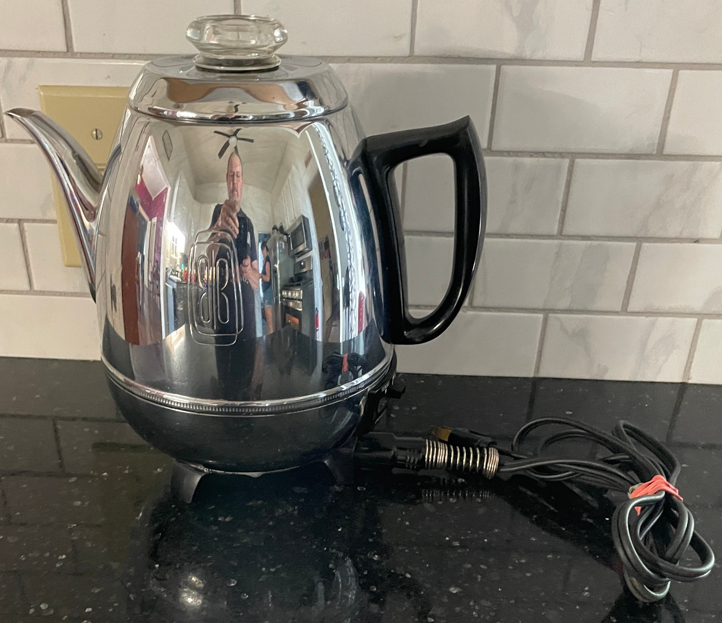 Copco Stove Top Percolator Coffee Pot 8 Cup Stainless Steel Mid Century  Vintage 50s 60s Glass Perk Top 