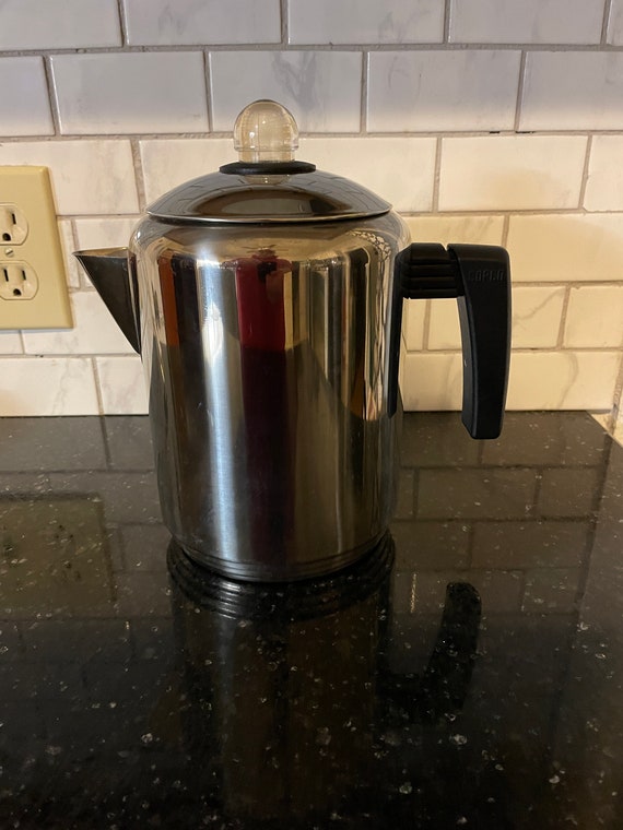 Copco Stovetop Stainless Steel 8 Cup Percolator complete 