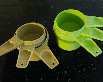 Vintage  Measuring Cups (Your Choice size and Color) Harvest Green/ Neon Green