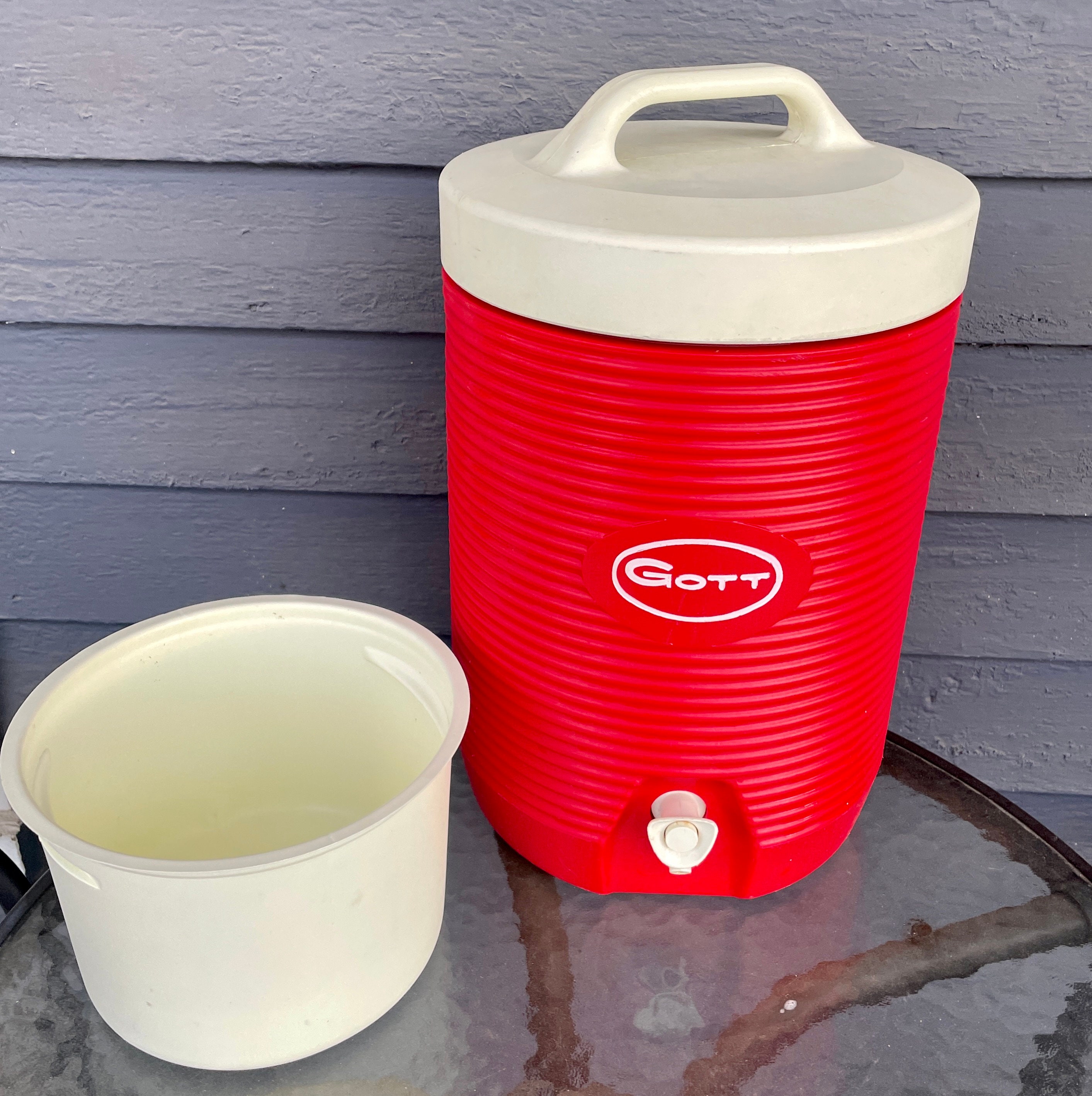 Vintage Gott Gallon Red Water Dispenser 