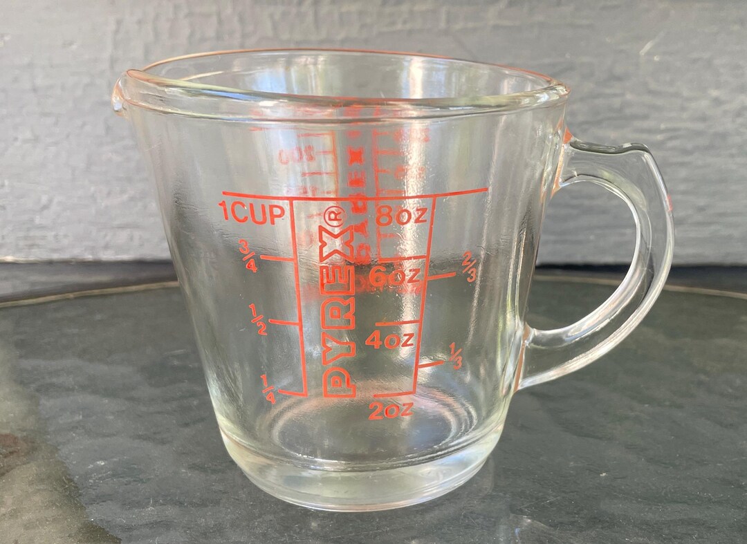 Pyrex All Caps 1 Cup #508 Measuring Cup With Closed D Handle Made With ...