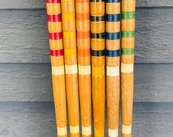 Vintage 1990&#39;s croquet Mallets Replacement Handles ONLY your choice of color