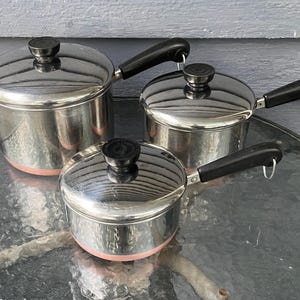 Vintage Revere Ware Copper Bottom Sauce Pans  (Your choice 1, 1.5, or 3 Quart)