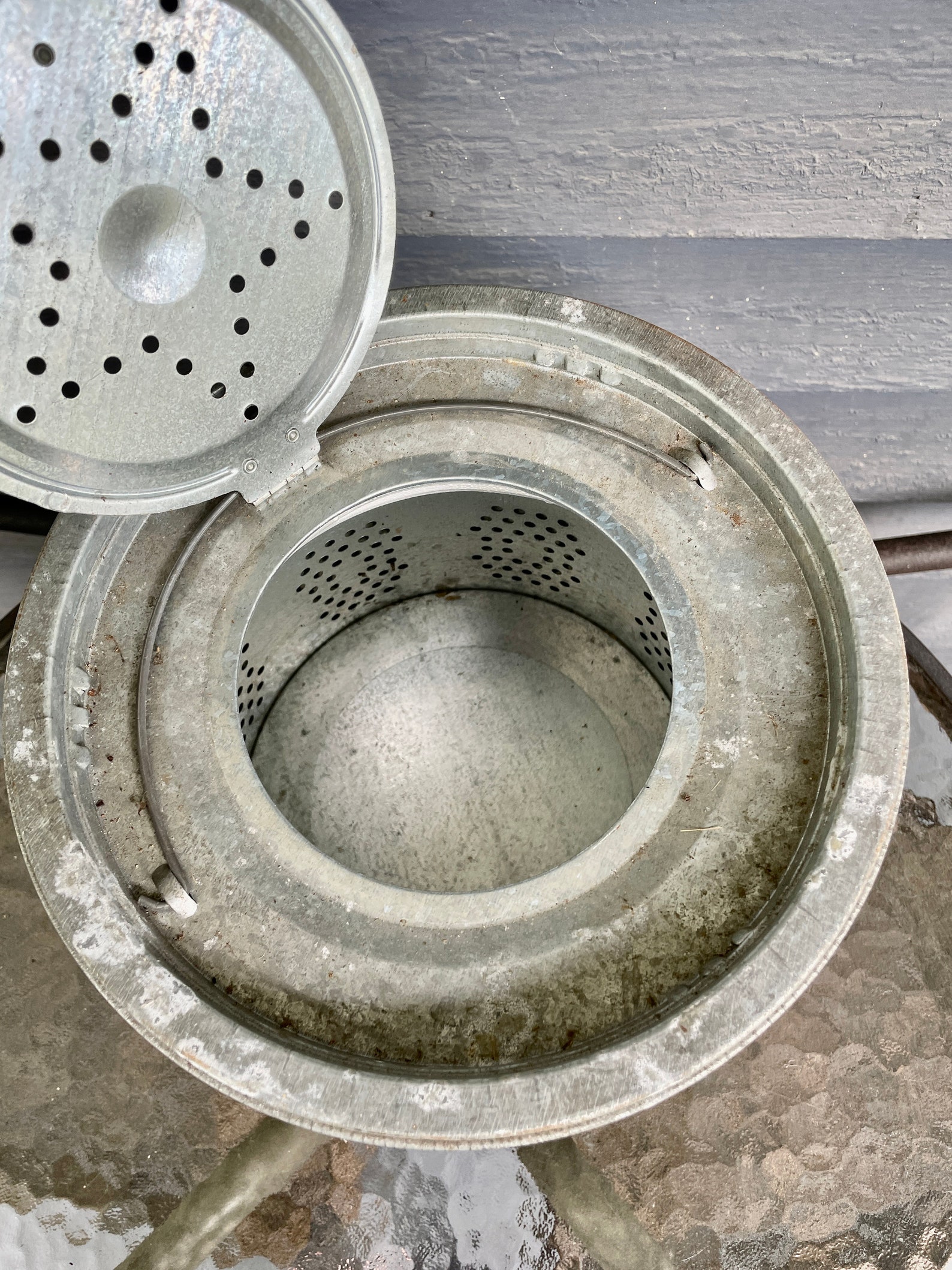 Vintage Frabill Metal Minnow Bucket Galvanized Full Floating Etsy