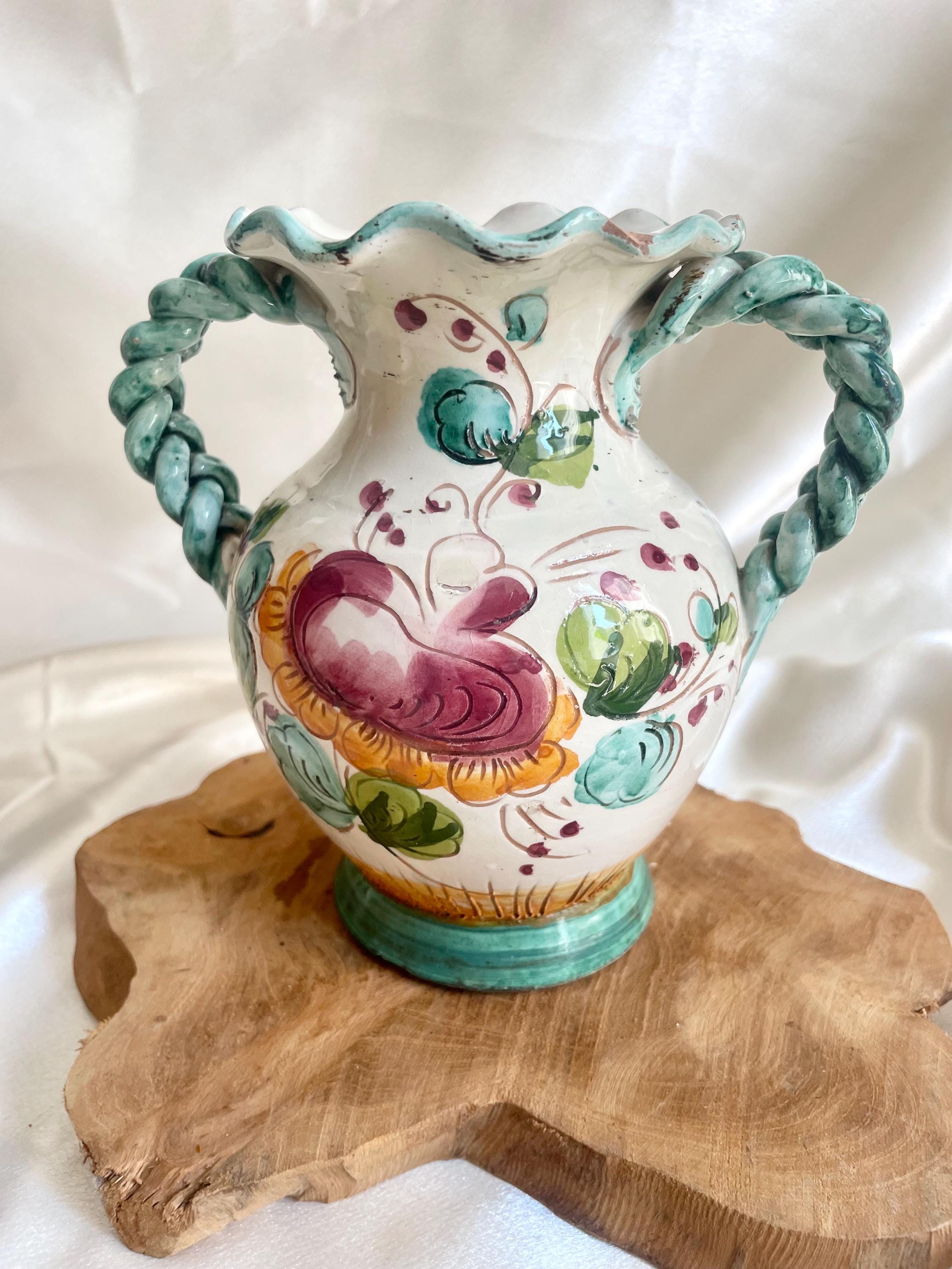 フランス陶器　アンティーク 花瓶 アンティークヴィンテージ陶器花瓶 – フランス、20世紀 – 南部の魅力と