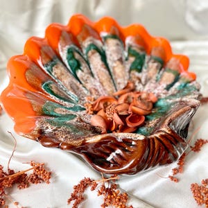 Vintage ceramic dish or shell tray | Decorative bowl, Vallauris style, 1960s