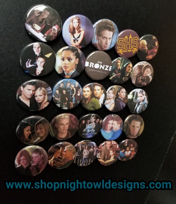 Buffy the Vampire Slayer 1/" Pinback Buttons or Magnets set of 10