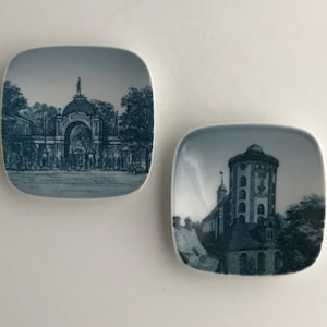 Pair of Vintage Copenhagen Butter Pats - Miniature Plates