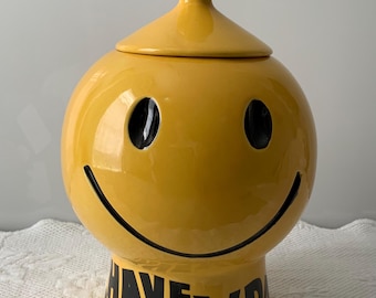 マッコイ McCOY USA製 クッキージャー スマイル Vintage Mccoy USA Pottery Smiley Face Cookie Jar Have A Happy Day