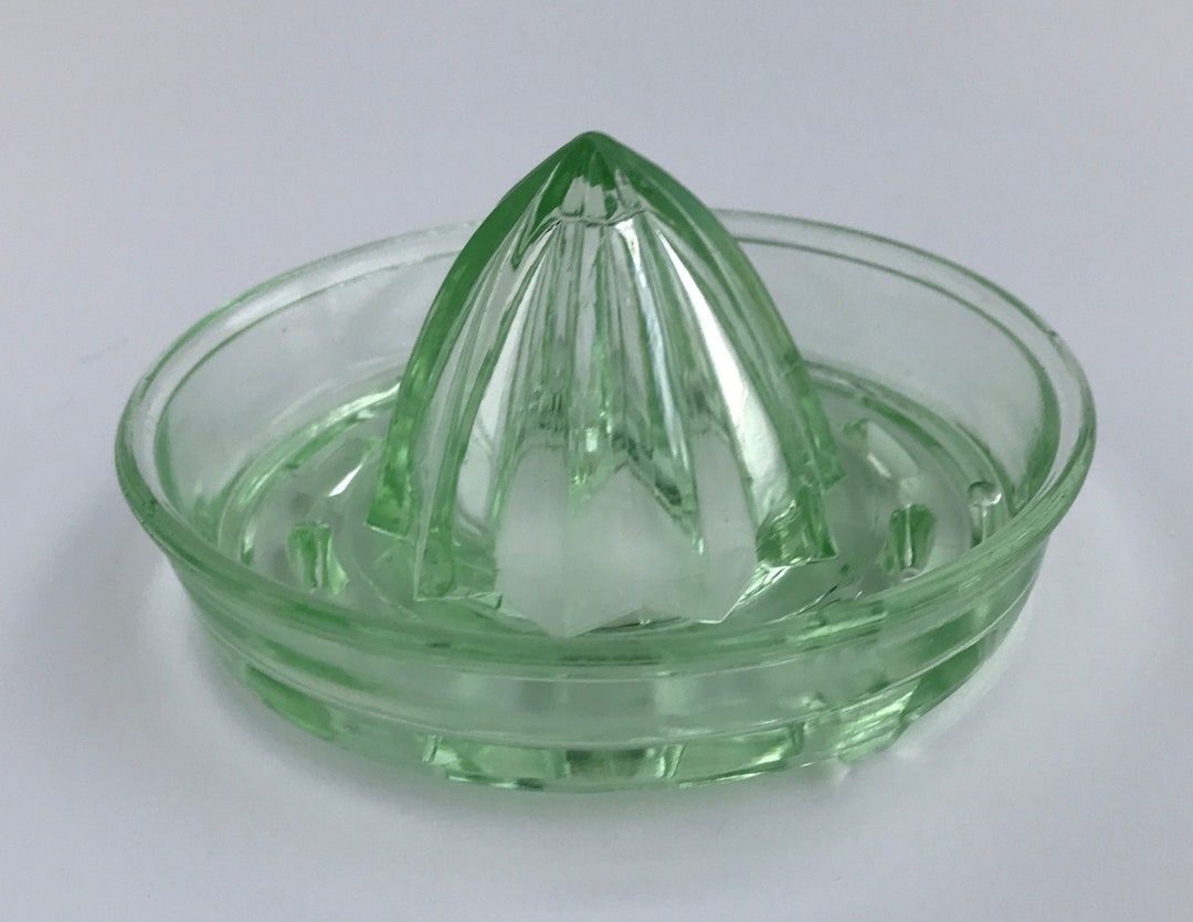 Vintage Green Glass Citrus Reamer Top for a Pitcher Etsy