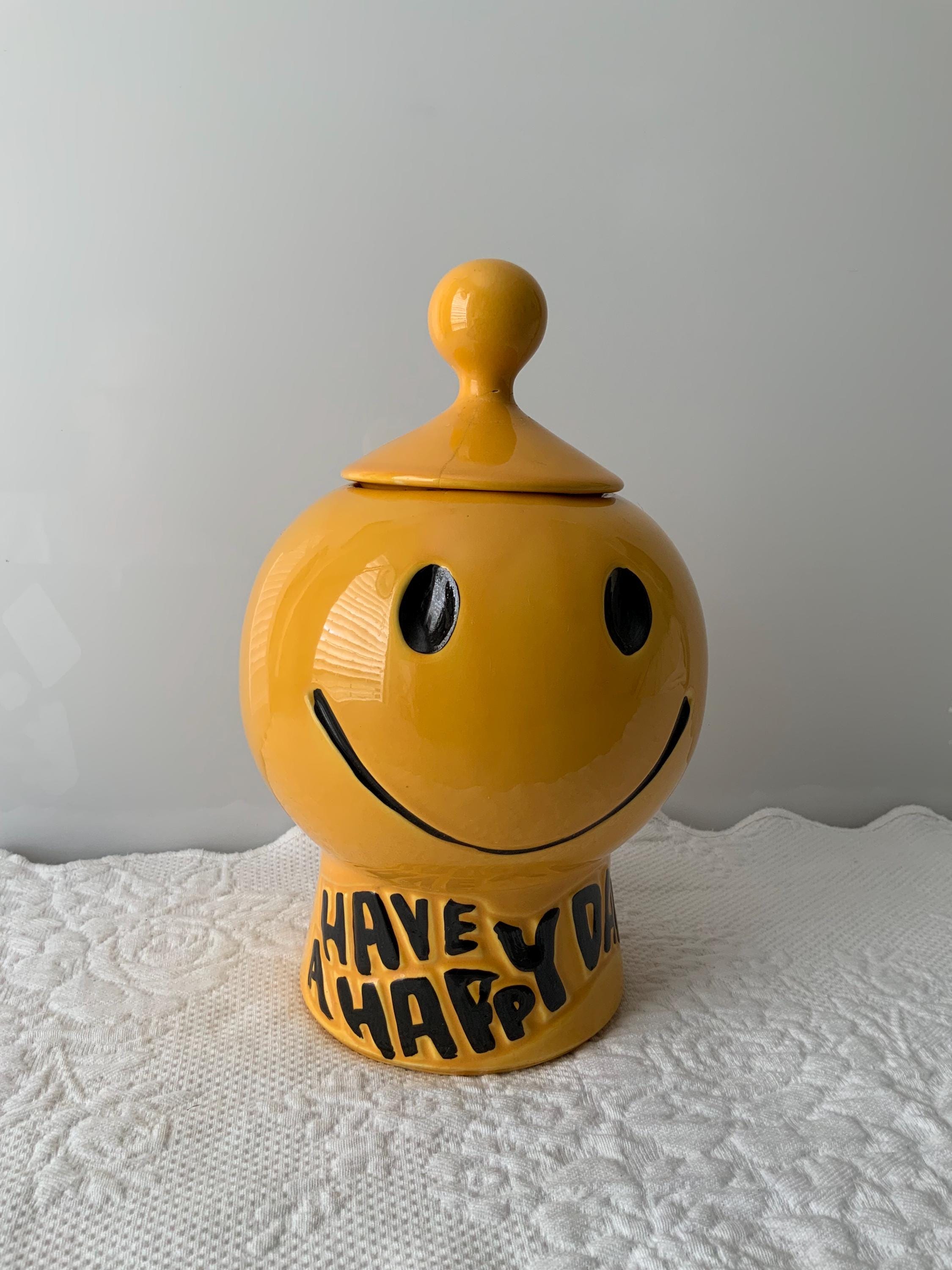 Mccoy Smiley Face Cookie Jar - Etsy