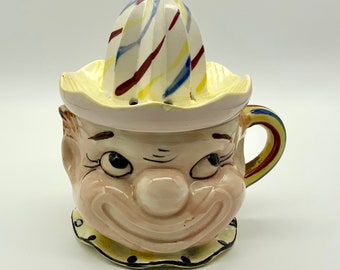 Vintage Ceramic Clown Reamer Juicer - Japan