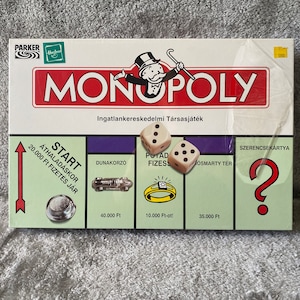 1996 Ungarisches Monopoly Brettspiel, Vintage Monopoly Spiel