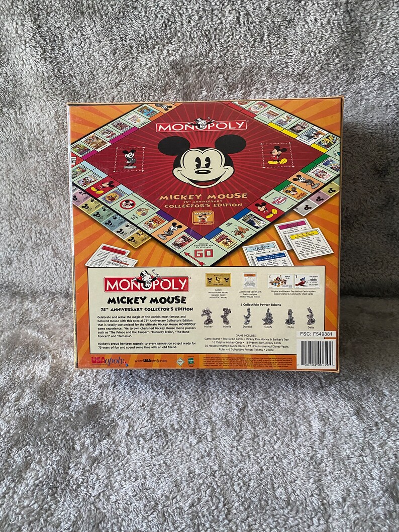 Vintage Monopoly Board Game, 2004 Mickey Mouse 75th Anniversary Collector