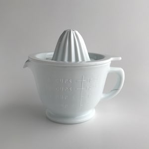 Vintage Vitrock Milkglass 2 Cup Measuring Pitcher and Reamer