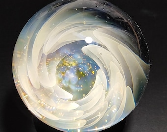 Marble with gold and silver smoke decoration.