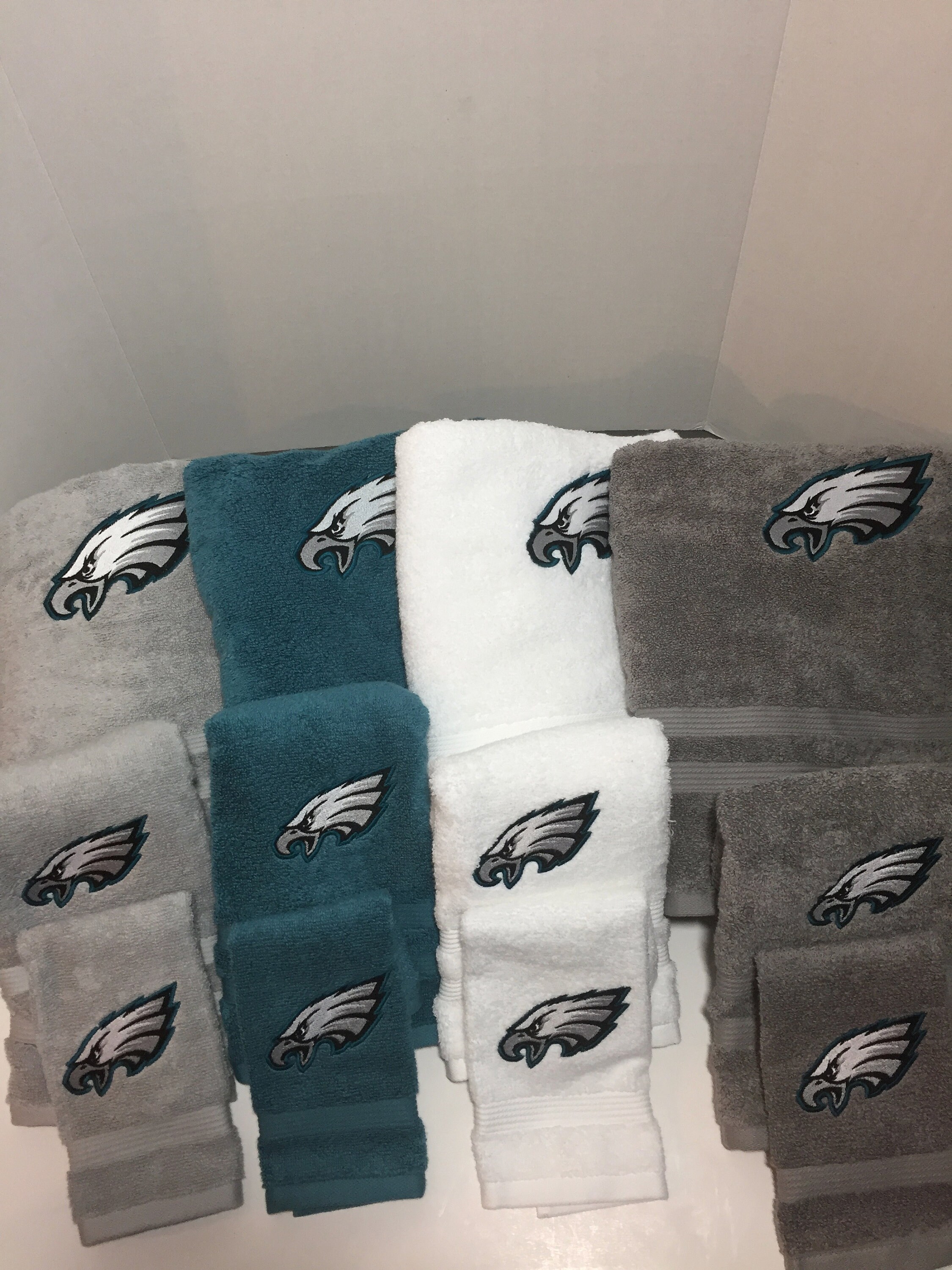 Philadelphia Eagles Towel Set Eagles Bath Towel Eagles Hand Etsy