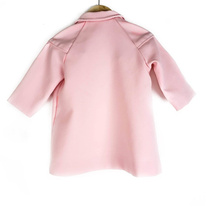 Children Babies Girls 12m-18m Light Pink Duck Dress Coat Pink Jacket Vintage 60s 70s