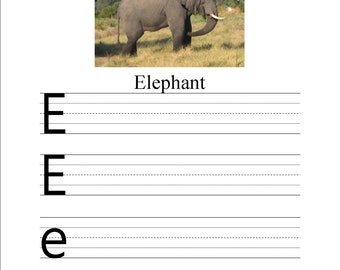 Printable Animal Themed Alphabet Worksheets, help your child learn to write with these fun instant download digital abc sheets