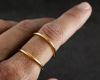 DUO rings 18kt gold plated.