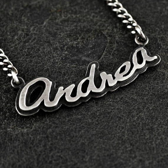 ANDREA name pendant Sterling Silver 925.