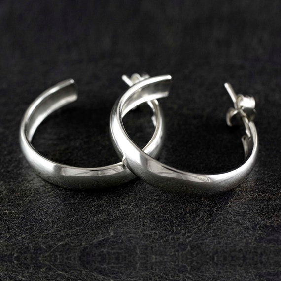 HOOP earrings Sterling Silver 925.