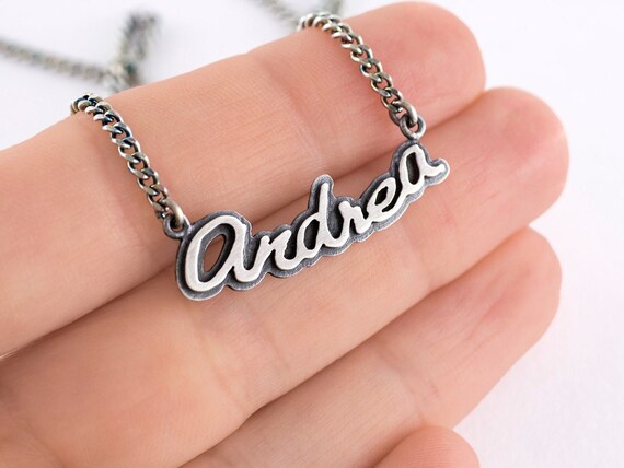 ANDREA name pendant Sterling Silver 925.