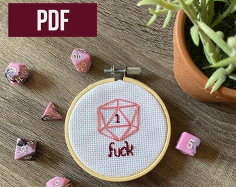 Dungeons & Dragons D20 - PDF Cross Stitch Pattern