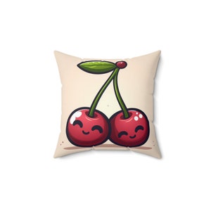 Cherries Pillow Decorative Accents Cherries Home Decor Valentine&#39;s Day Gift Cherry Design Throw Pillow Cherry Lovers