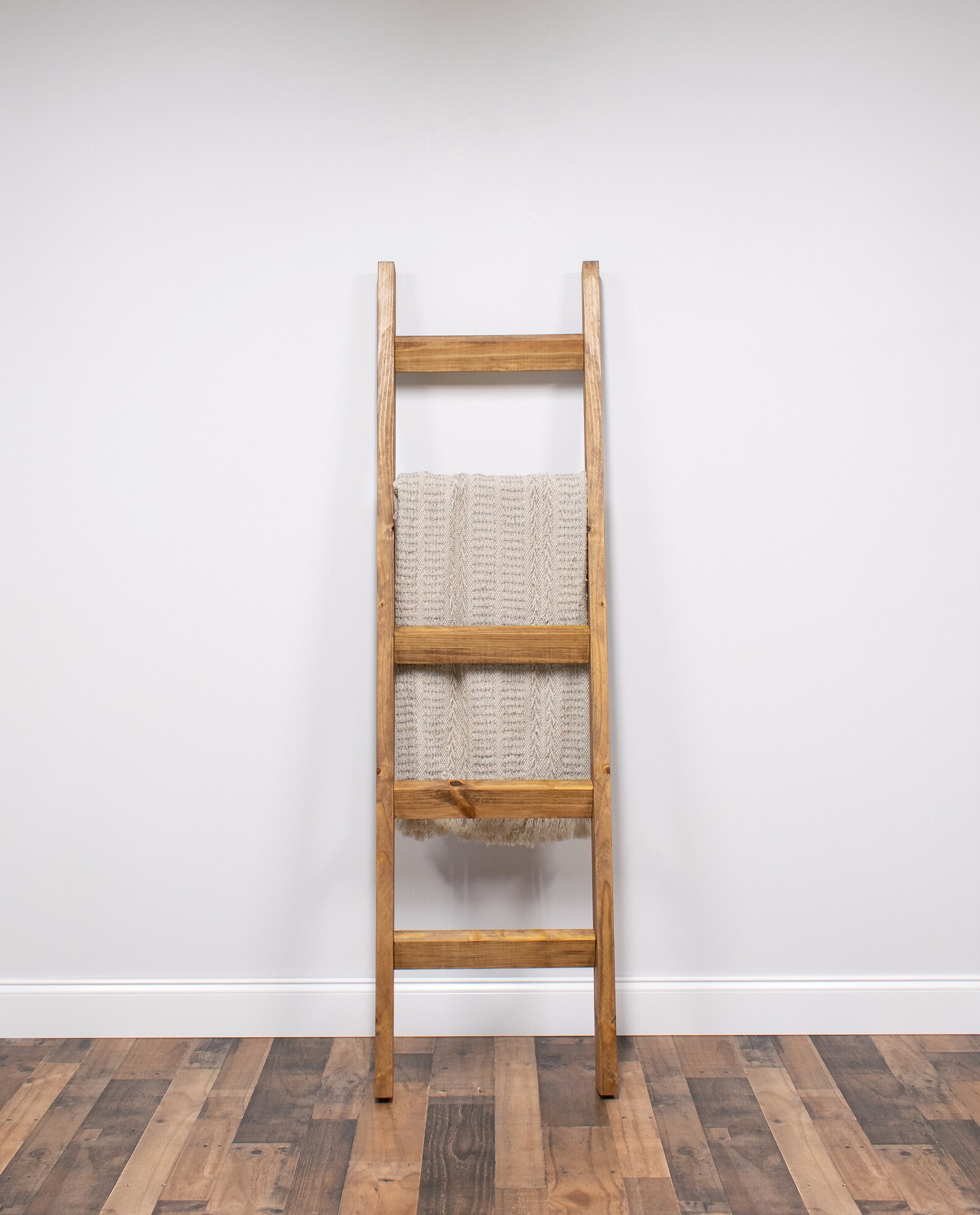 6 Ft Blanket Ladder Rustic Wood Blanket Ladder Tall Wooden Etsy