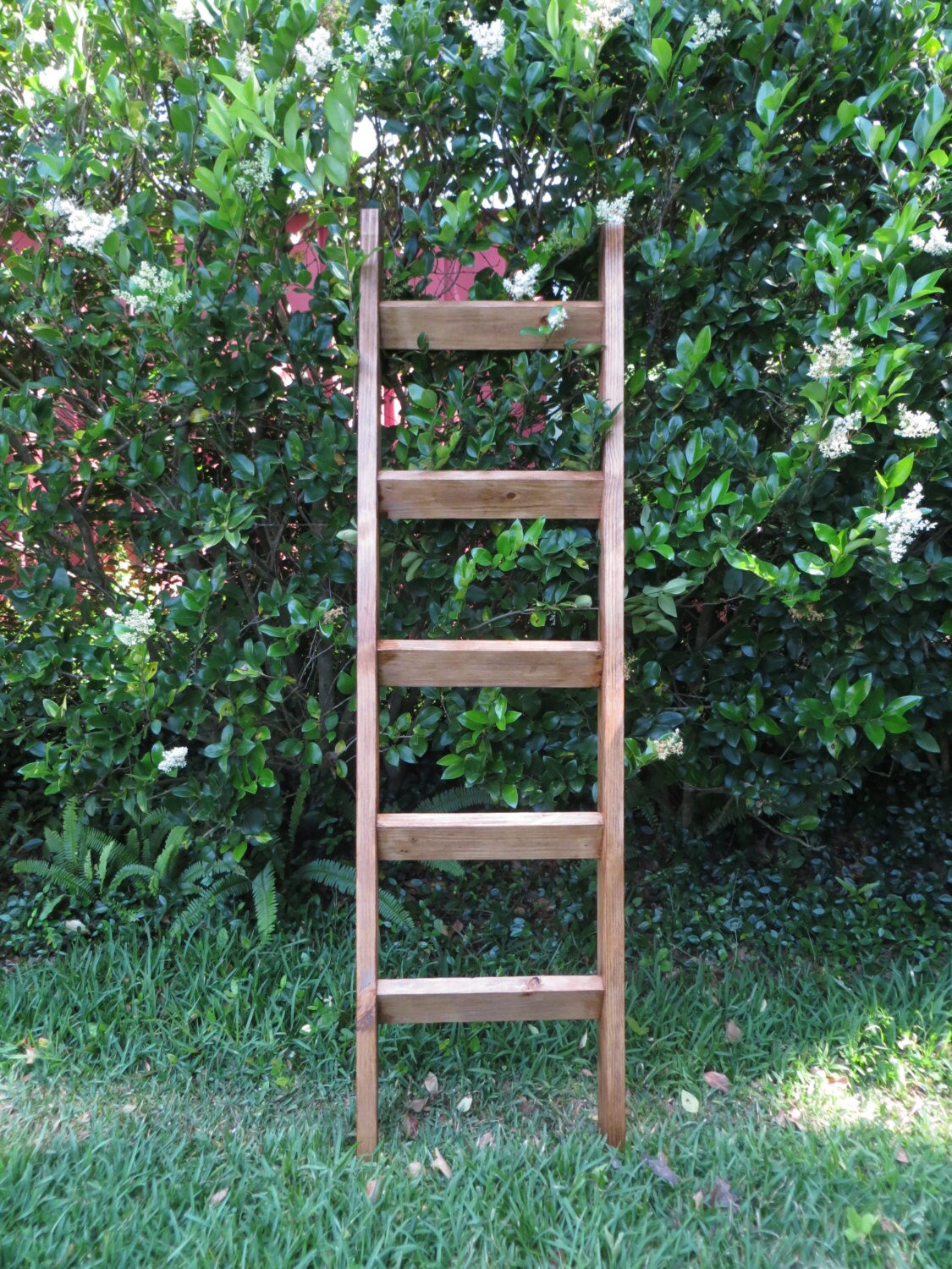 6 ft Rustic Leaning Shelf Ladder Shelf Wood Leaning Ladder Etsy