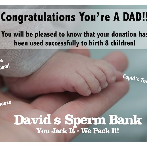 Postcard Prank by Mail : Congratulations You're A Dad!! - 100% Anonymous - Sent Directly To Your Victim