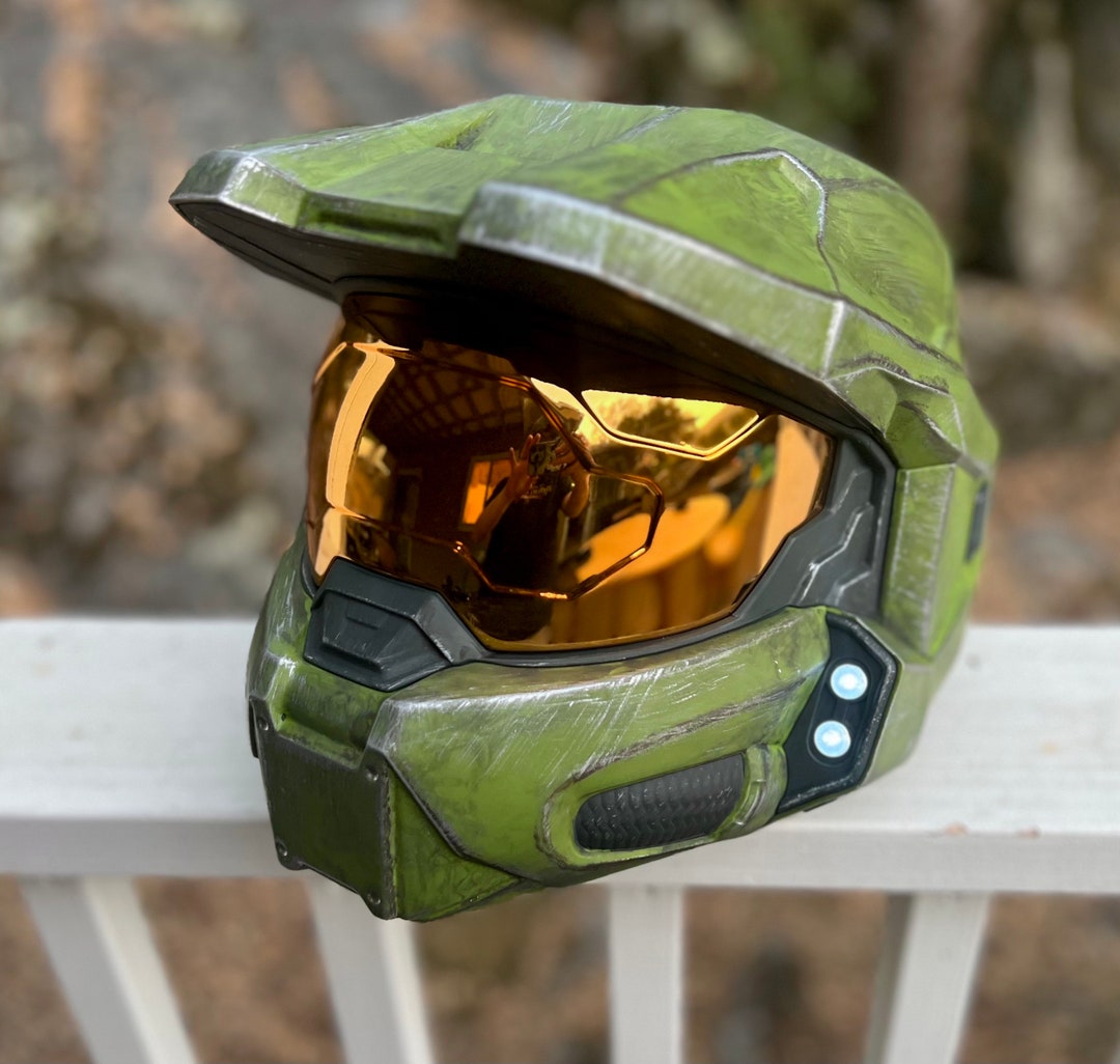 Premium Halo Infinite Master Chief Wearable Helmet W/ LED Lights Full ...
