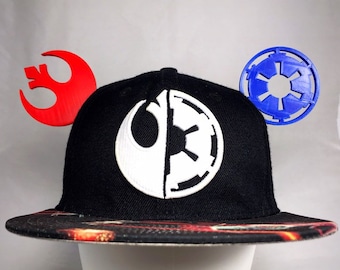 Star Wars REBEL/EMPIRE Mickey Ears For Any Hat - 3D Printed 2Pc Accessory Mens Womens Kids