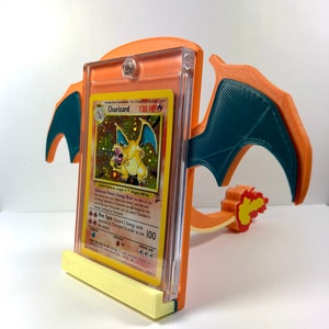 Pokémon TCG Charizard-ruilkaarthouder met staart PSA CGC Beckett 3D-geprinte houder