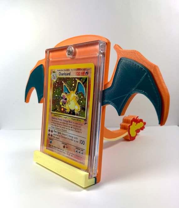 Support de carte à collectionner Pokémon TCG Charizard avec queue PSA CGC  Beckett Support imprimé en 3D -  France