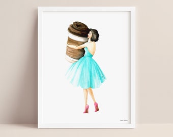 Coffee Lover Art Print - From Original Watercolor Painting