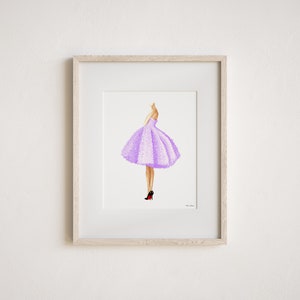 Illustration de mode robe violette Impression artistique image 6