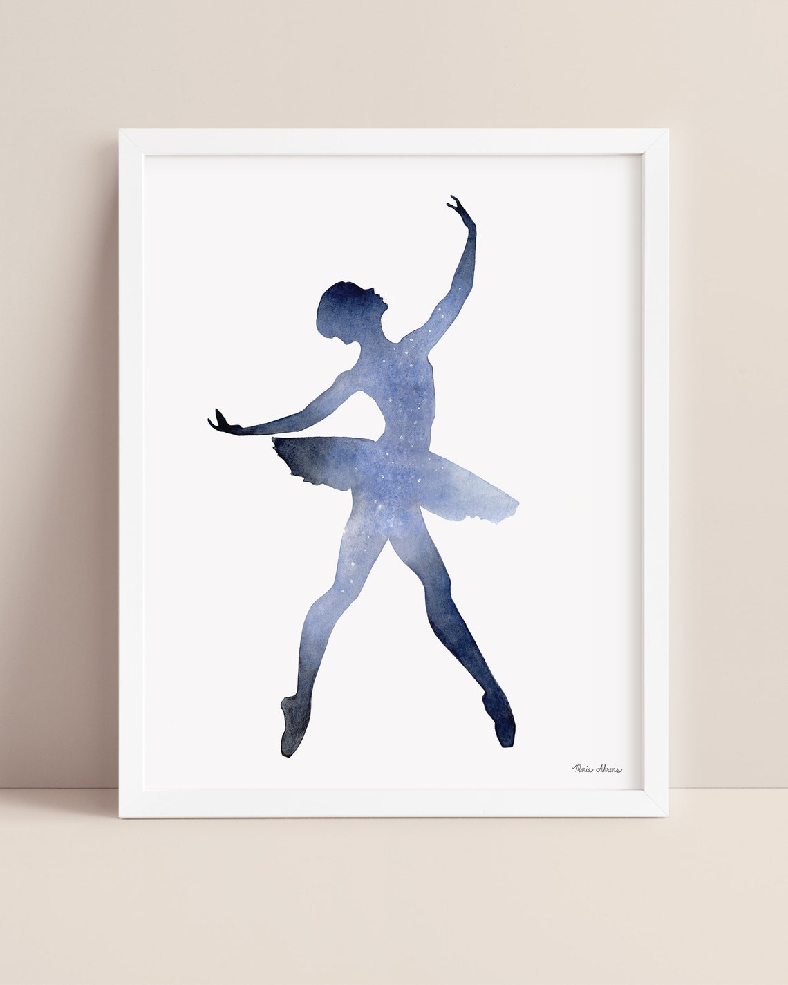 Night Sky Ballerina Art Print - From Original Watercolor Painting - Etsy