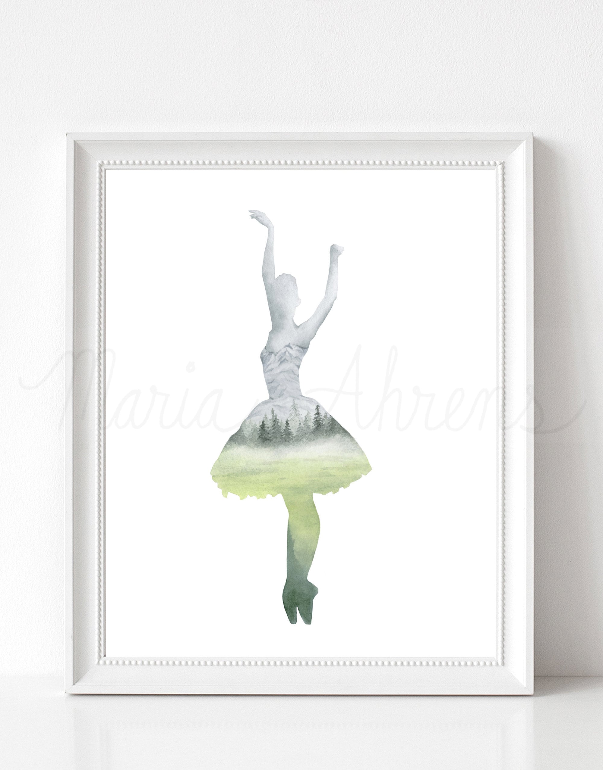 Forest Ballerina Art Print - From Original Watercolor Painting - Etsy