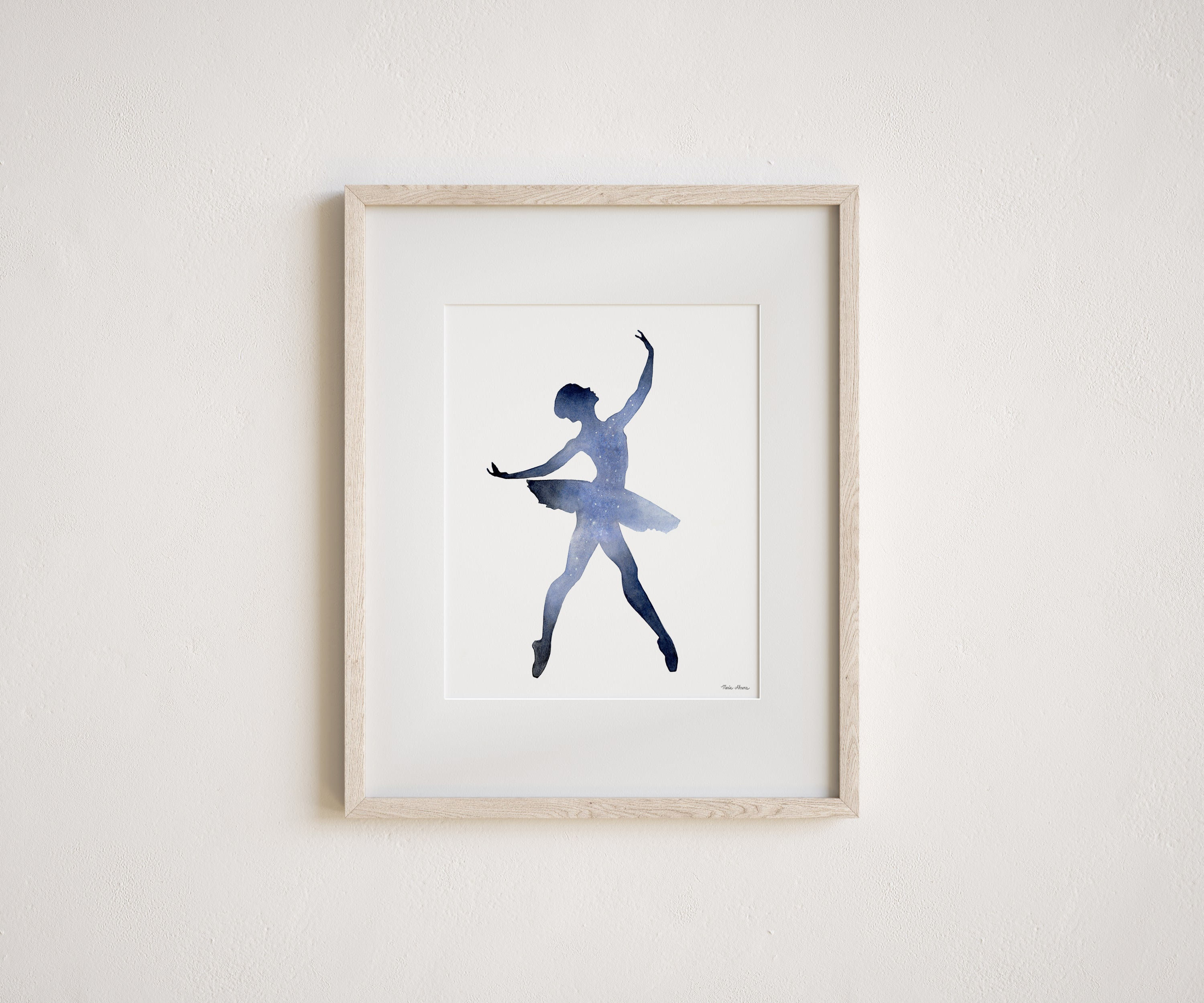 Night Sky Ballerina Art Print - From Original Watercolor Painting - Etsy