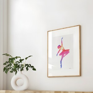 Sunset Ballerina Art Print From Original Watercolor Painting image 9