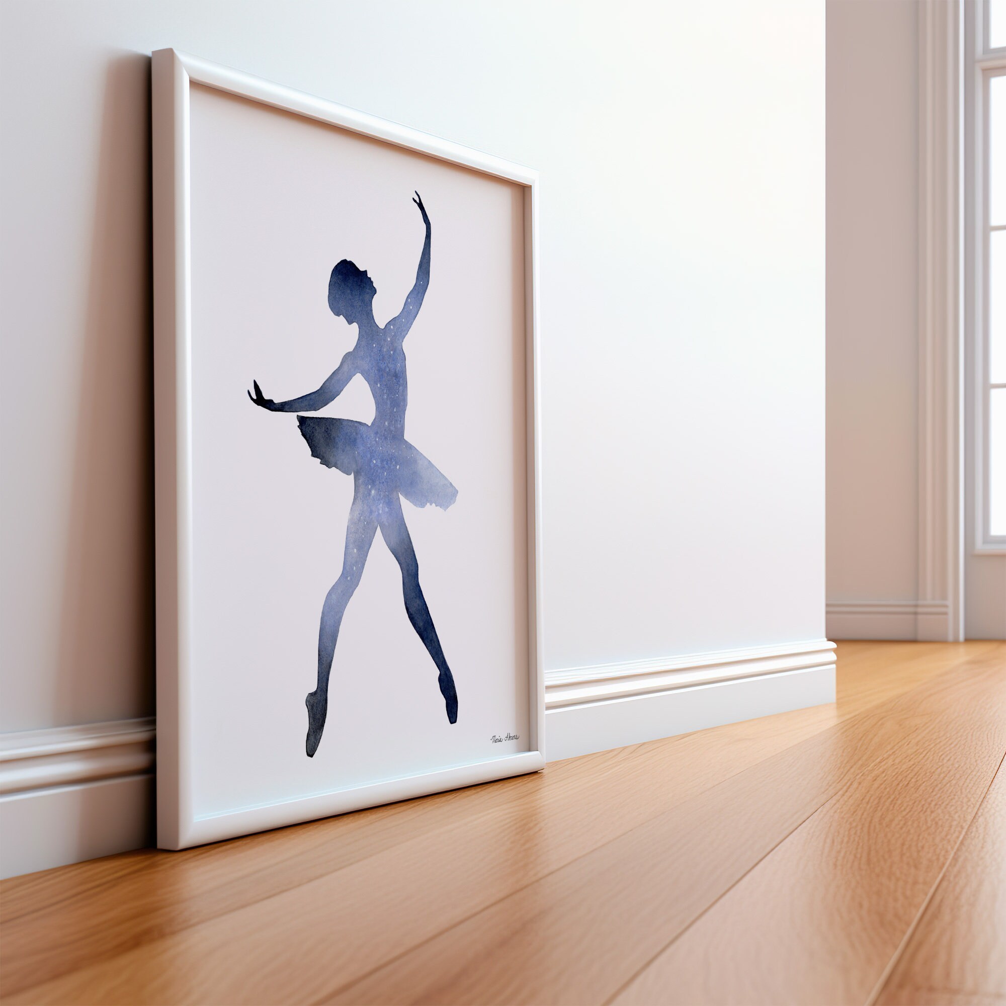 Night Sky Ballerina Art Print - From Original Watercolor Painting - Etsy