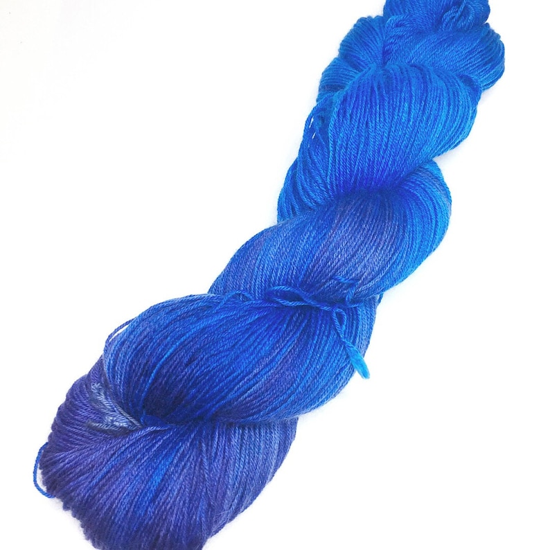 Two Minutes to Midnight Amara Sock Yarn hand dyed BFLnylon