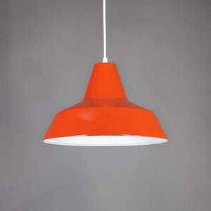 SALE!* Nordisk Solar Compagni lamp, dark orange coloured industrial lamp made in Denmark, vintage danish design.