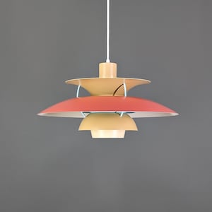 Louis Poulsen PH 5 lamp, Poul Henningsen lamp, PH 5 lamp, Danish design, mid century modern, Louis Poulsen, PH5, brown and blue