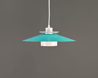 Blauwe Deense hanglamp, moderne verlichting uit het midden van de eeuw