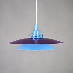 SALE!* Blue and purple lamp, scandinavian design, Danish pendant, ceiling light lamp, mid century modern, design lighting lamp