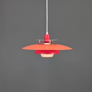 Orange and red lamp, scandinavian design, Form light, Danish pendant, ceiling light lamp, mid century modern, design lighting lamp