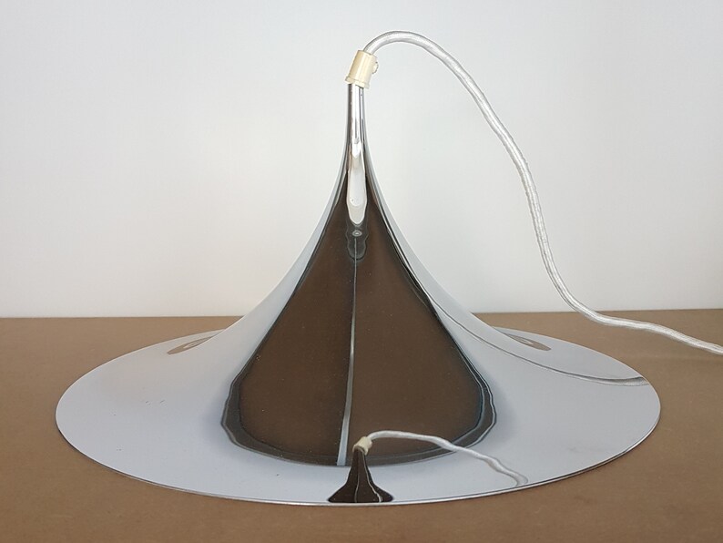 Verchromte Semi-Pendelleuchte dänisches Design-Anhänger | Etsy